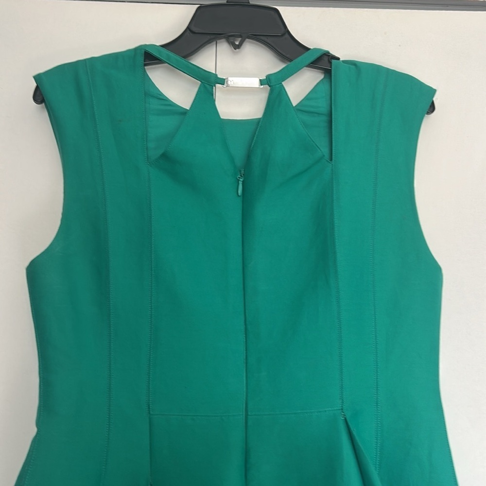 HALSTON heritage - Elegant Green Sleeveless Dress - Picture 6 of 7